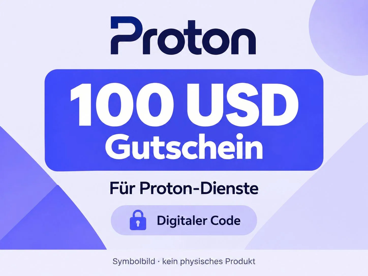Proton-Gutschein 100 USD – für Proton-Dienste z. b. VPN Drive
